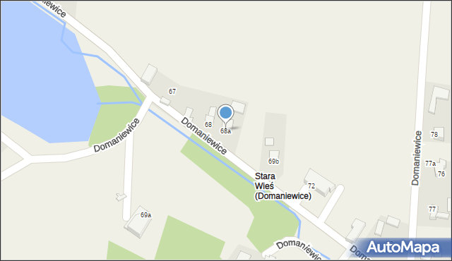 Domaniewice, Domaniewice, 68a, mapa Domaniewice