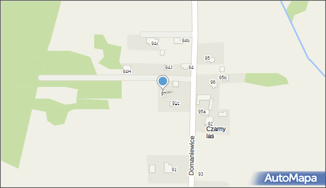 Domaniewice, Domaniewice, 97, mapa Domaniewice