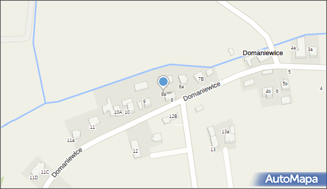 Domaniewice, Domaniewice, 9a, mapa Domaniewice