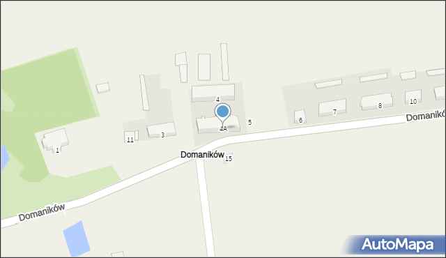Domaników, Domaników, 4A, mapa Domaników