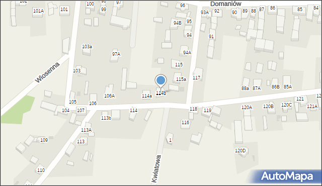 Domaniów, Domaniów, 114b, mapa Domaniów