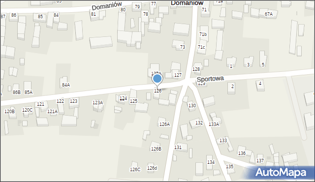 Domaniów, Domaniów, 126, mapa Domaniów