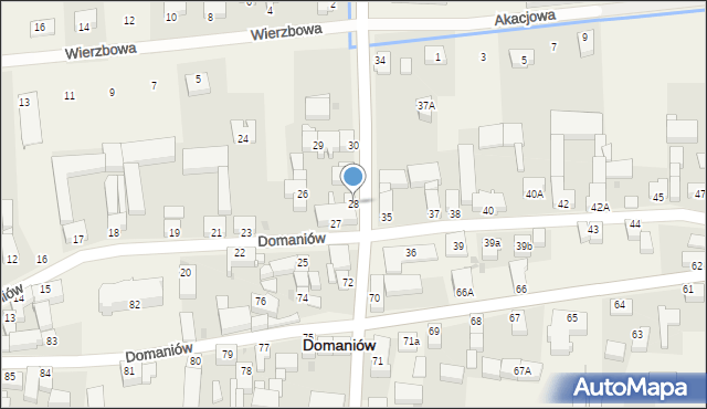 Domaniów, Domaniów, 28, mapa Domaniów