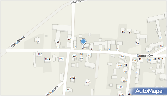 Domaniów, Domaniów, 2A, mapa Domaniów
