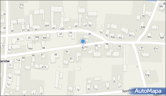 Domaniów, Domaniów, 61, mapa Domaniów