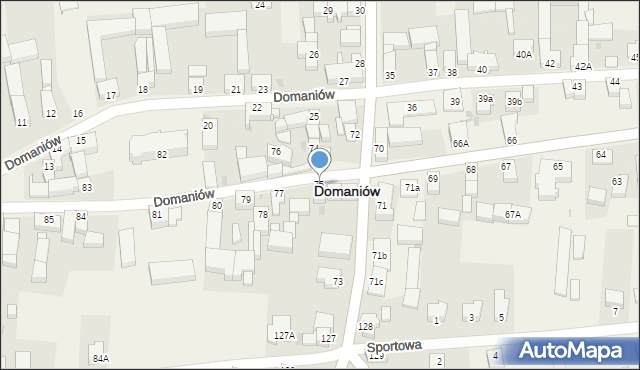Domaniów, Domaniów, 75, mapa Domaniów