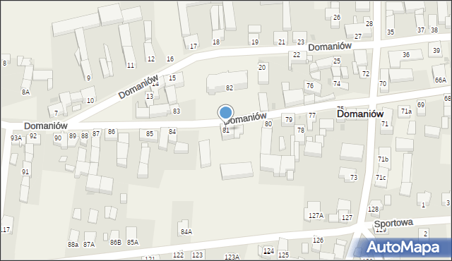 Domaniów, Domaniów, 81, mapa Domaniów