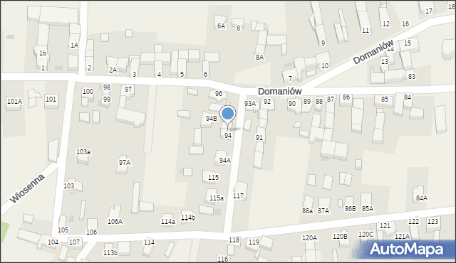 Domaniów, Domaniów, 94C, mapa Domaniów