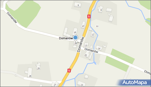 Domanów, Domanów, 19, mapa Domanów