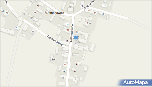 Domanowice, Domanowice, 16, mapa Domanowice