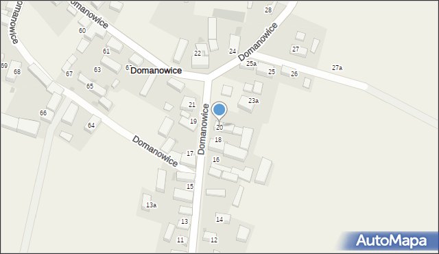 Domanowice, Domanowice, 20, mapa Domanowice