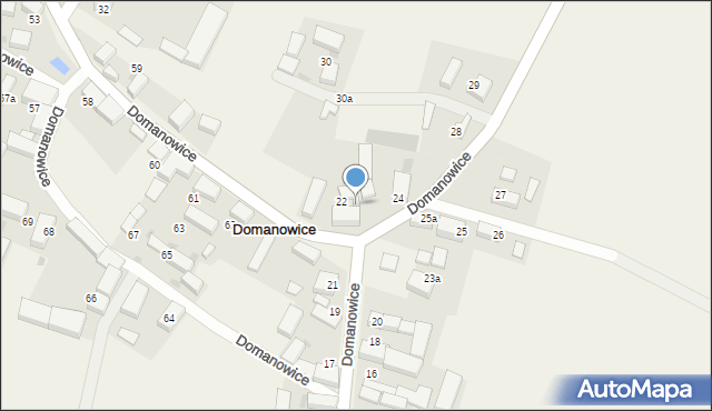 Domanowice, Domanowice, 22a, mapa Domanowice