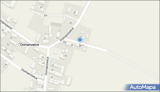 Domanowice, Domanowice, 26, mapa Domanowice