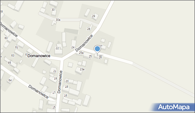 Domanowice, Domanowice, 26A, mapa Domanowice