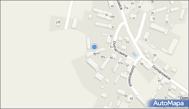 Domanowice, Domanowice, 55, mapa Domanowice