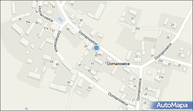 Domanowice, Domanowice, 61, mapa Domanowice