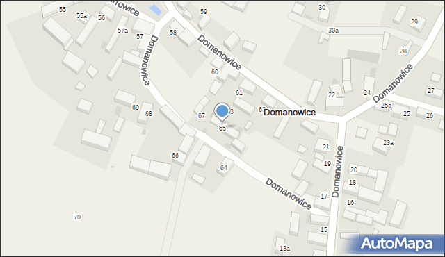 Domanowice, Domanowice, 65, mapa Domanowice