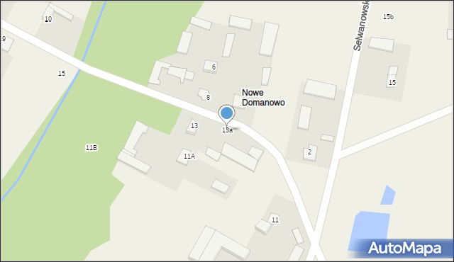 Domanowo, Domanowo, 13a, mapa Domanowo
