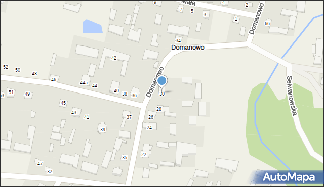 Domanowo, Domanowo, 30, mapa Domanowo