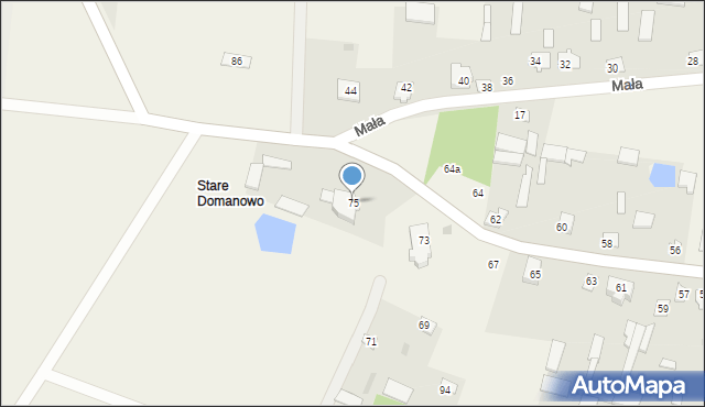 Domanowo, Domanowo, 75, mapa Domanowo