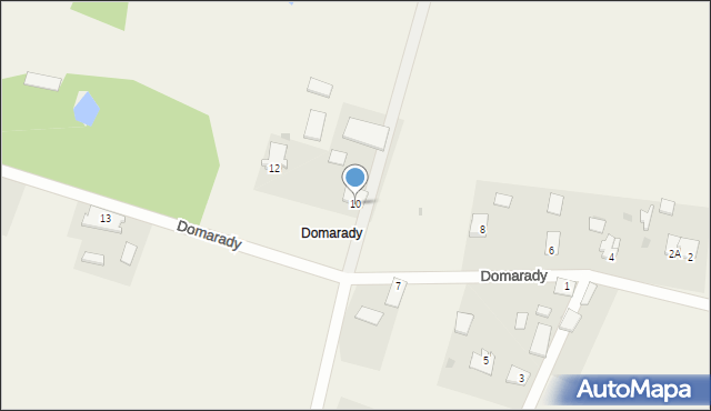 Domarady, Domarady, 10, mapa Domarady