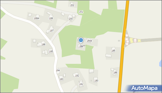 Domaradz, Domaradz, 184, mapa Domaradz