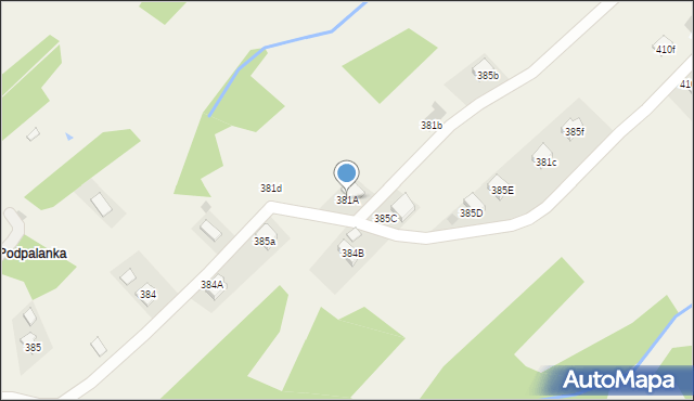 Domaradz, Domaradz, 381A, mapa Domaradz