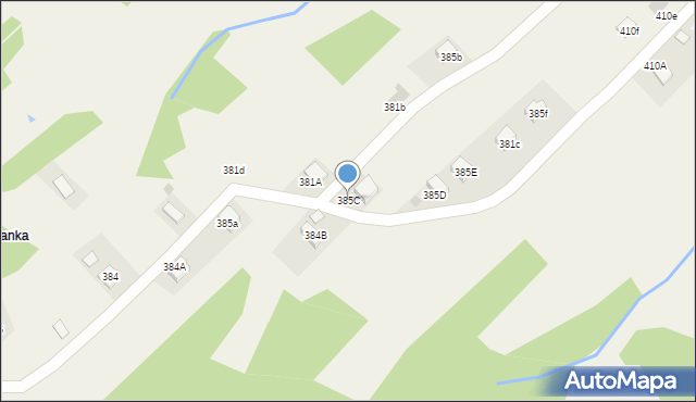 Domaradz, Domaradz, 385C, mapa Domaradz