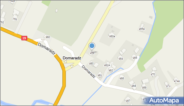 Domaradz, Domaradz, 459, mapa Domaradz