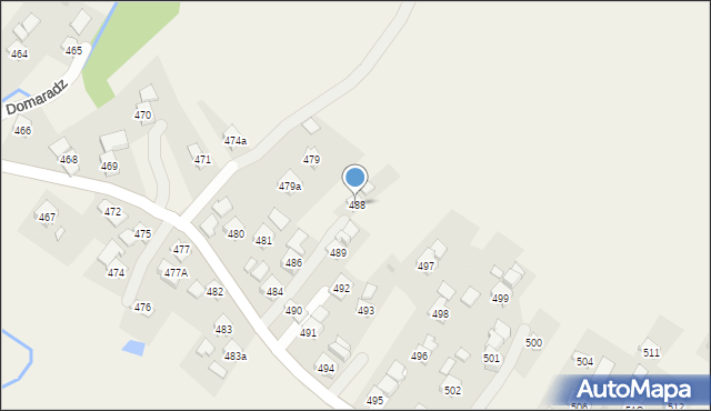 Domaradz, Domaradz, 488, mapa Domaradz