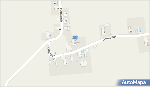Domaradz, Domaradz, 13, mapa Domaradz