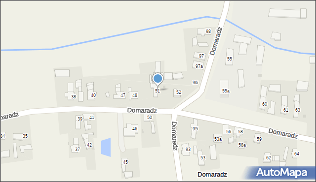 Domaradz, Domaradz, 51, mapa Domaradz
