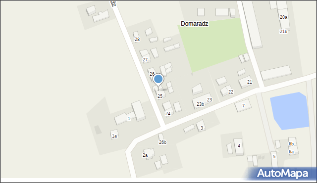 Domaradz, Domaradz, 25a, mapa Domaradz