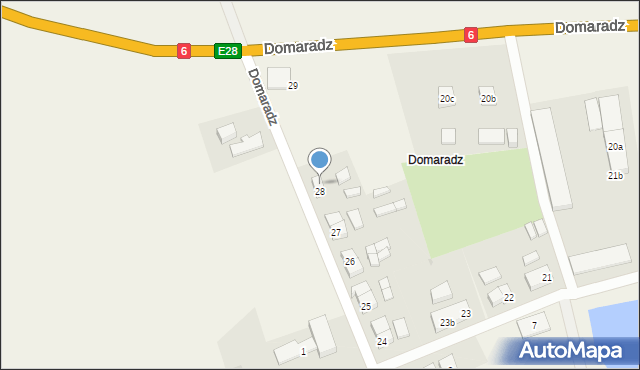 Domaradz, Domaradz, 28a, mapa Domaradz