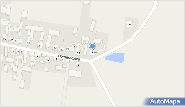 Domaradzice, Domaradzice, 102, mapa Domaradzice