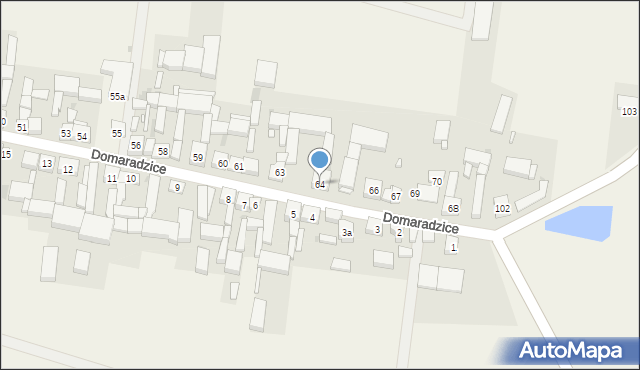 Domaradzice, Domaradzice, 64, mapa Domaradzice