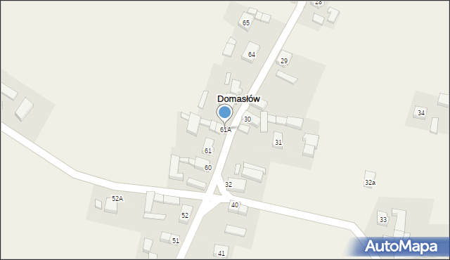 Domasłów, Domasłów, 61A, mapa Domasłów