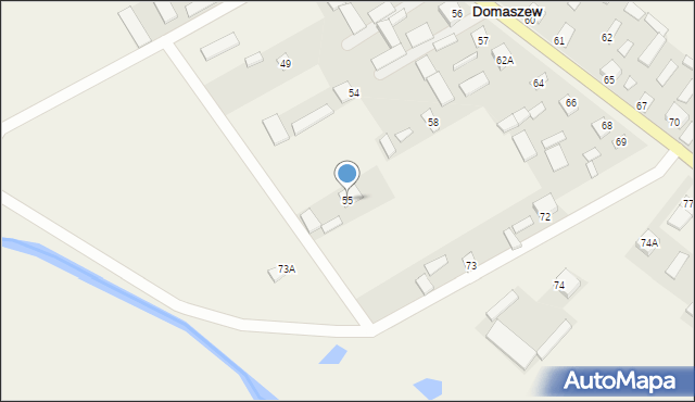 Domaszew, Domaszew, 55, mapa Domaszew