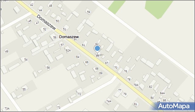 Domaszew, Domaszew, 65, mapa Domaszew