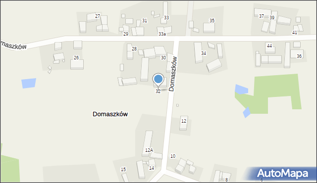 Domaszków, Domaszków, 32, mapa Domaszków