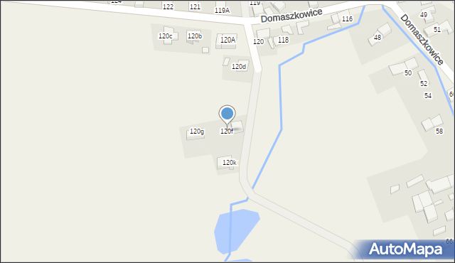 Domaszkowice, Domaszkowice, 120f, mapa Domaszkowice