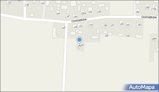 Domatków, Domatków, 152, mapa Domatków