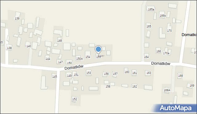 Domatków, Domatków, 155, mapa Domatków