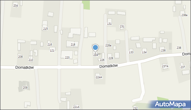 Domatków, Domatków, 224, mapa Domatków