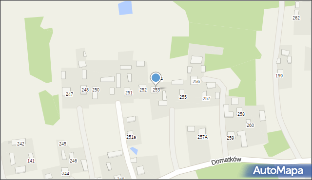 Domatków, Domatków, 253, mapa Domatków
