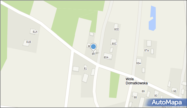 Domatków, Domatków, 80, mapa Domatków