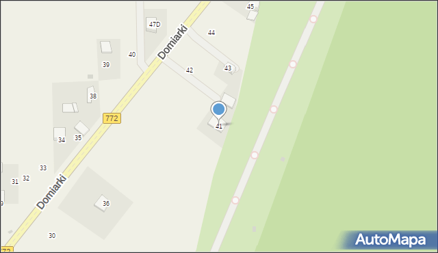 Domiarki, Domiarki, 41, mapa Domiarki