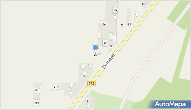 Domiarki, Domiarki, 49, mapa Domiarki