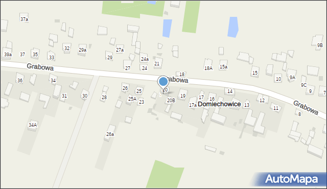 Domiechowice, Domiechowice, 20A, mapa Domiechowice