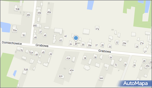 Domiechowice, Domiechowice, 40, mapa Domiechowice